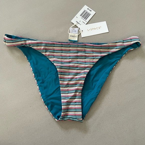 NWT L*Space Pique Stripe Camelia Top (D) & Camacho Bottom (L) - Picture 7 of 9